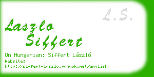 laszlo siffert business card
