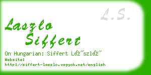 laszlo siffert business card